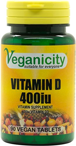 Veganicity Vitamin D3 400iu (10µg) : Vitamin D General Health & Joint Supplement: 90 Vegan Tablets, in a Planet-Friendly 99% Recycled Pot