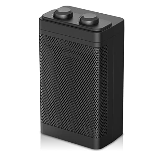 DINGZ Calentador eléctrico portátil de Escritorio, Mini Calentadores PTC, radiador de Calor rápido for el hogar, máquina calentadora silenciosa con Control Remoto (Color : Blue,White)