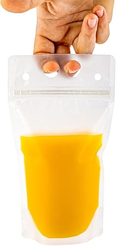 Miniatura 10 de Restaurantware Bag Tek - Bolsas para bebidas de 9 x 5.1 x 1.6 pulgadas, 100 bolsas de jugo con cremallera, almacenamiento de pajita, bolsas de
