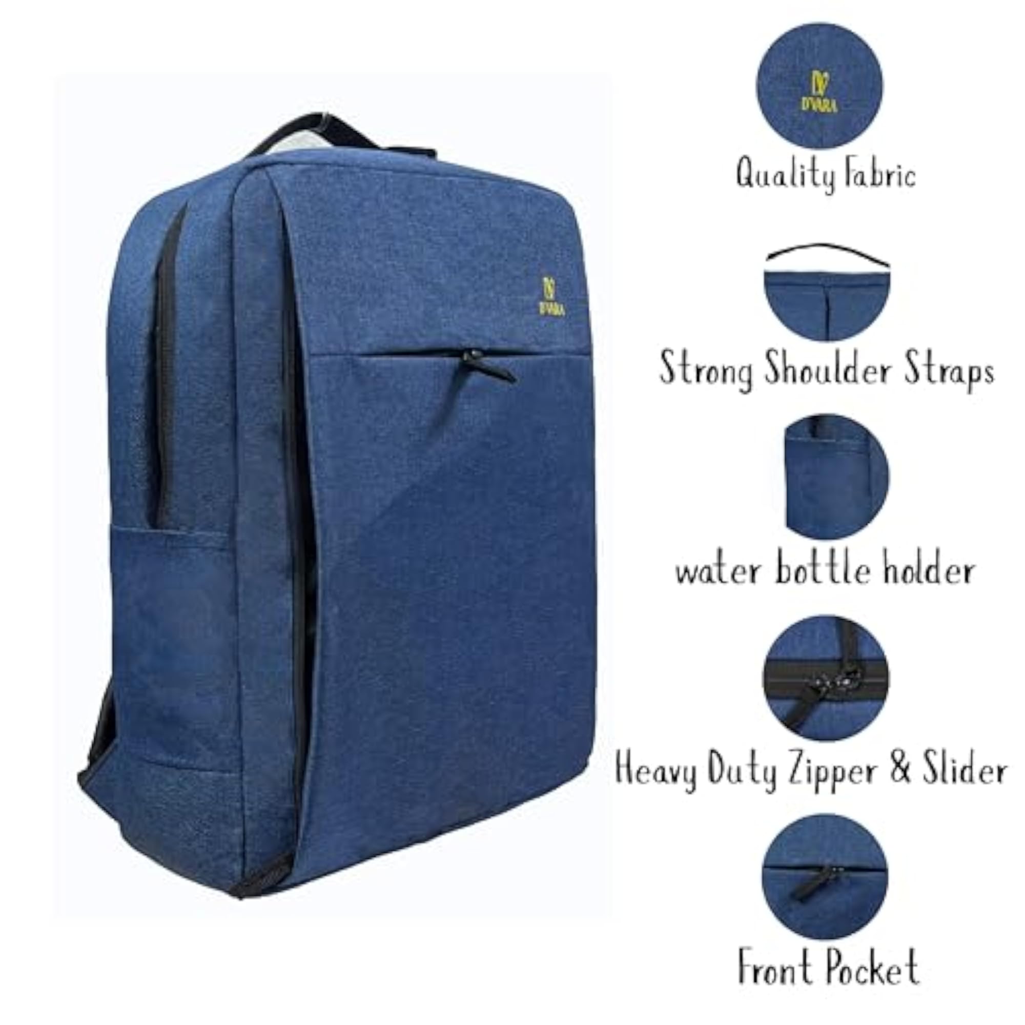 D'Vara Slim Water-Resistant Laptop Backpack, Unisex