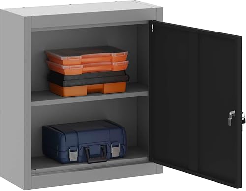 vidaXL Armoire à Outils avec étagère Noir et Gris 50 x 20 x 55 c 