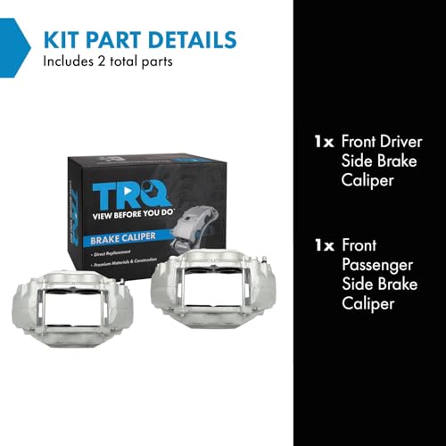 Image of TRQ Front Driver and Passenger Side Brake Caliper Set Hardware Compatible with 08-15 Toyota Sequoia 07-15 Tundra