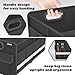 Homeve Trunk Organizer, Car Storage, Reinforced Handles, Collapsible Multi-Compartment Car Organizers, Foldable, Waterproof, 2 Compartments, Suitable for Car Accessories, SUV (Black, Standard)