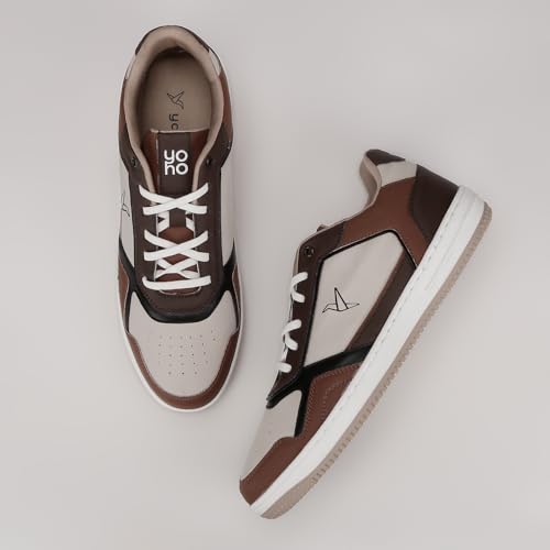 Image of YOHO Colored PU Fashion Sneaker for Men | Comfortable Shoes | Cushioned Insole | Quick-wear Elastic Laces | Lightweight | Dynamic Feet Support | Fashionable | Stylish | Modern