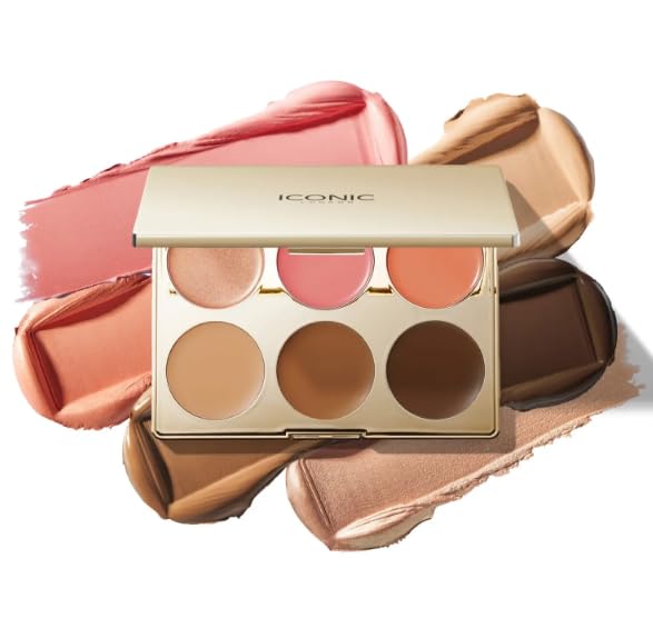 ICONIC LONDONMulti-Use Cream Blush, Bronze and Highlight Palette