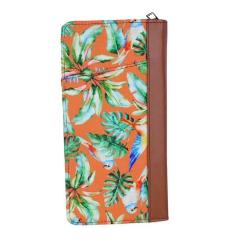 HAMELIN Unisex Passport Holder with RFID Blocking Technology | Vegan Leather Passport Cover,Travel Document Organiser | Passport Wallet with 4 Passport Slots,8 Card Holder Slots | Coral Flutter 4 41ZJodVnHLL