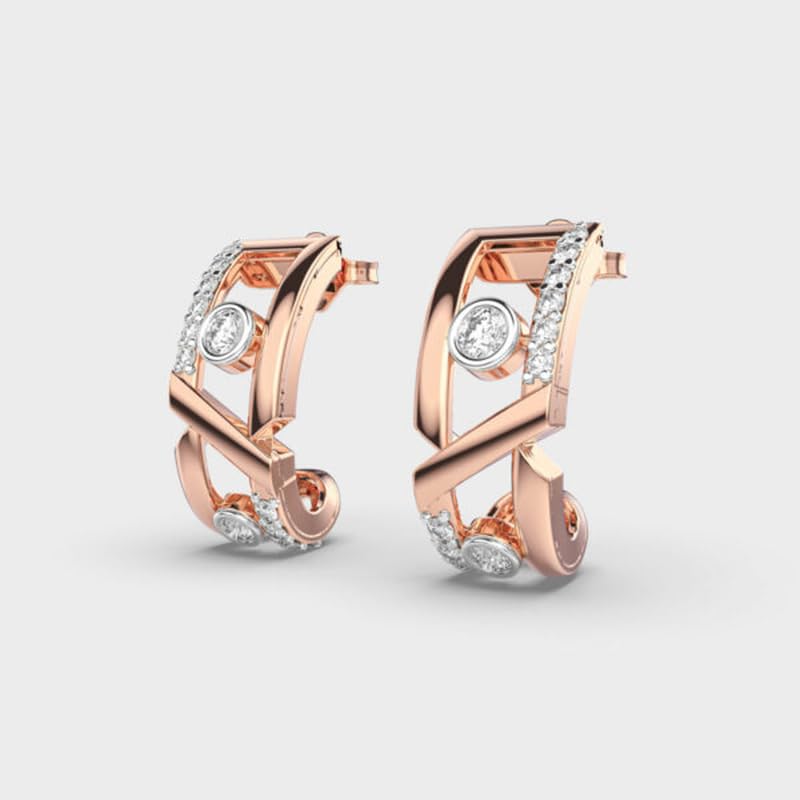 Boucles d'oreilles argent 925 et or Arty Brilliance