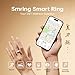 Smring Smart Ring, Fitness Tracking Ring, Heart Rate Monitor Health Tracker for Women/Men, IP68—No Subscription—Sleep Tracker for iPhone and Android, Up to 10 Days of Battery Life (Silver, #10)