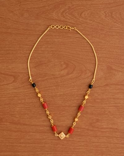 Image of Radha's Creations jewellery GSB mangalorean chain for women one gram gold