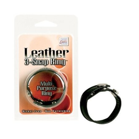 Black Leather Ring Cock Ring