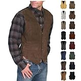 Oktoberfest Herren Outfit Rot Trachtenweste Herren-Westen mit Knopfleiste Anzugweste Slim Fit Trachtenwesten Modern Trachtenjacke Elegant Trachten Janker Ärmellose für Kulturveranstaltungen Folklore S