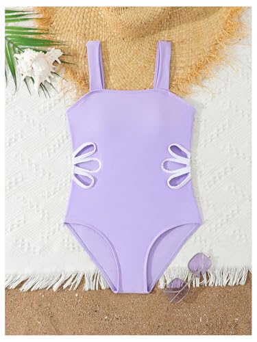 Image of SHENHE Girl's Colorblock Cut Out One Piece Swimsuit Beach Sports Swimwear Bathing Suit