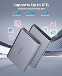 ORICO Aluminium USB C Pièce jointe du disque dur pour 2.5 1 cm SATA SSD/HDD, USB 3.2 GEN 2 USB C à USB A/C 2 en 1 Câble, support macOS Windows Linux OS, Compatible avec Samsung Crucial WD Moteurs(DD25-C3)
