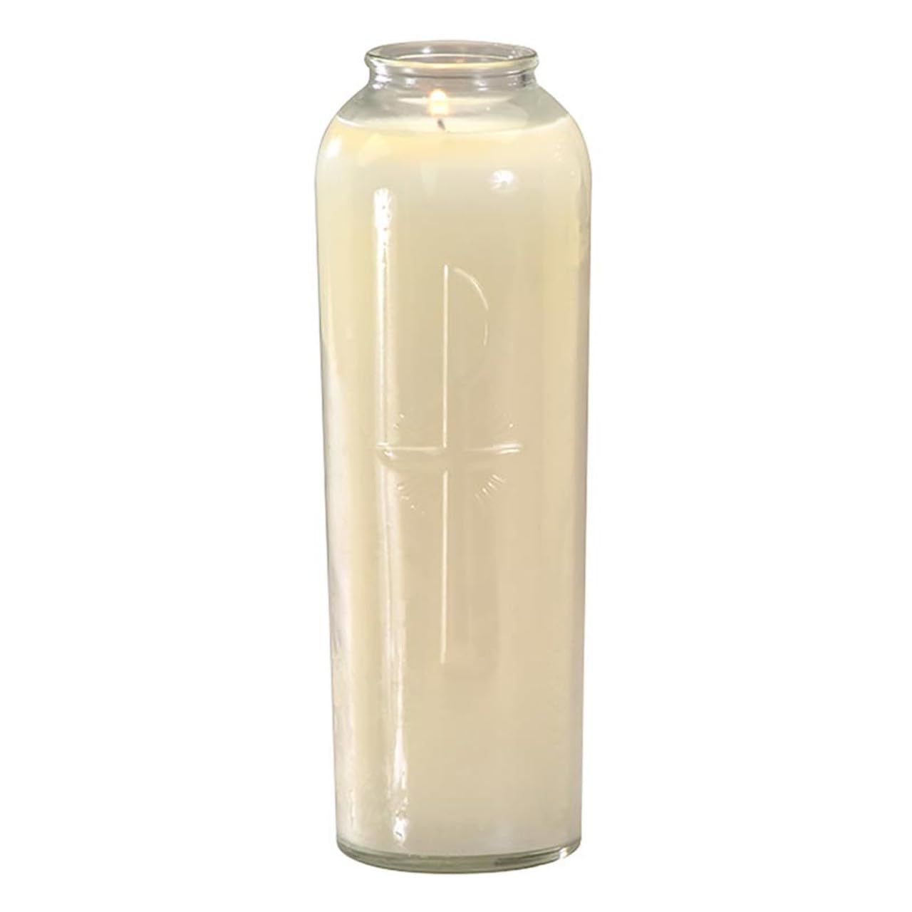 Trinity Church Supply 7 Day Sanctolite Candle Crystal Paraffin Wax Unscent Long Hours Lasting Candle for Baptism Prayer Easter Party Decoration, Pack of 12