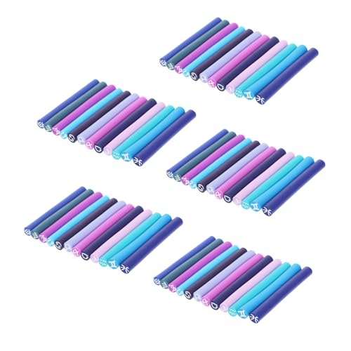 Housoutil Palitos de Arcilla Polimérica para Decoración de Uñas 60 Piezas 12 Diseños de Signos Zodiacales Material de Bricolaje para Manicura Creativa Accesorios Artesanales Coloridos