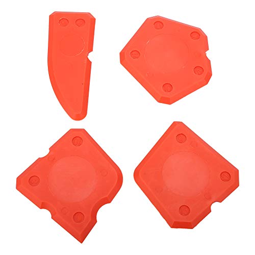 CHICIRIS Set di Strumenti Riutilizzabili per Calafataggio in Silicone da 4 Pezzi per Sigillare Giunti, Raschietto Facile da Pulire per Progetti Domestici (rosso)
