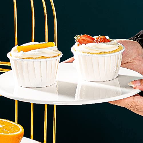Image of Cake stand 3-tier Cake Stand Ceramic Cake Tray Detachable Multi-color Cake Display Stand Dessert Table for Cupcakes, Fruits, Biscuits, Pastries Dessert stand (Color : Black, Size : Small)