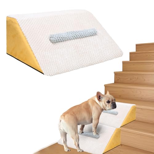 Dog Ramp for Stairs,2pack Dog Stairs Pet Steps with Non-Slip Mat and Anti-Slip Stickers Grippy Carpet Surface for Dog Paws for Any Staircase Pet Ramp for Small Dogs Cats Senior Pets Injured Dogs