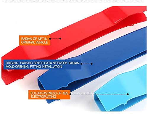 Image of M-Colored Stripe Grille Insert Trims for BMW Accessories, ABS Car Accessories for BMW Grill Stripes X6 2020 G06 6-Beam