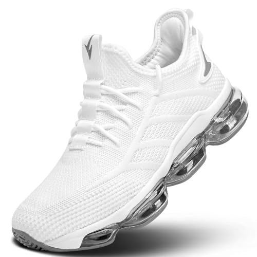 Image of Luogoks Men's Air Cushion Running Shoes Breathable Tennis Basketball Sneakers Non Slip Workout Casual Sport Shoes Gym Training Comfortable Fashion Shoes