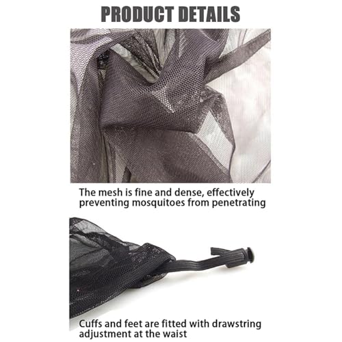 Traje de malla con capucha a prueba de mosquitos Yingluno para adulto, ropa impermeable para insectos para pesca y aventuras al aire libre miniatura 6