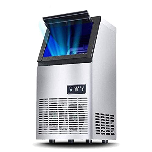 Machine Countertop,Commercial Ice Cube Maker, Makes 88 Lbs Ice in 24 Hrs-Ice Cubes Ready in 12 Mins, Electric Cube Ice Machine Could Be Used in Hotel