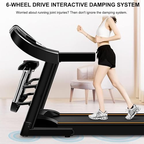 Image of Heavy Duty Electric Motorized Folding Treadmill,3.0HP Electric Treadmill for Home,with LED Touch Display and Blue Tooth Speaker
