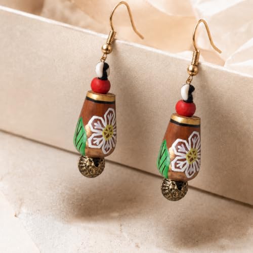 Image of Handcrafted Bohemian & Ethnic Earrings Collection for Women - Artistic, Nature-Inspired Statement Designs in Studs, Drops & Chandeliers