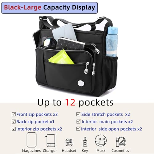 MINTEGRA Women Shoulder Handbag Roomy Multiple Pockets Bag Ladies Crossbody Purse Fashion Tote Top Handle Satchel4