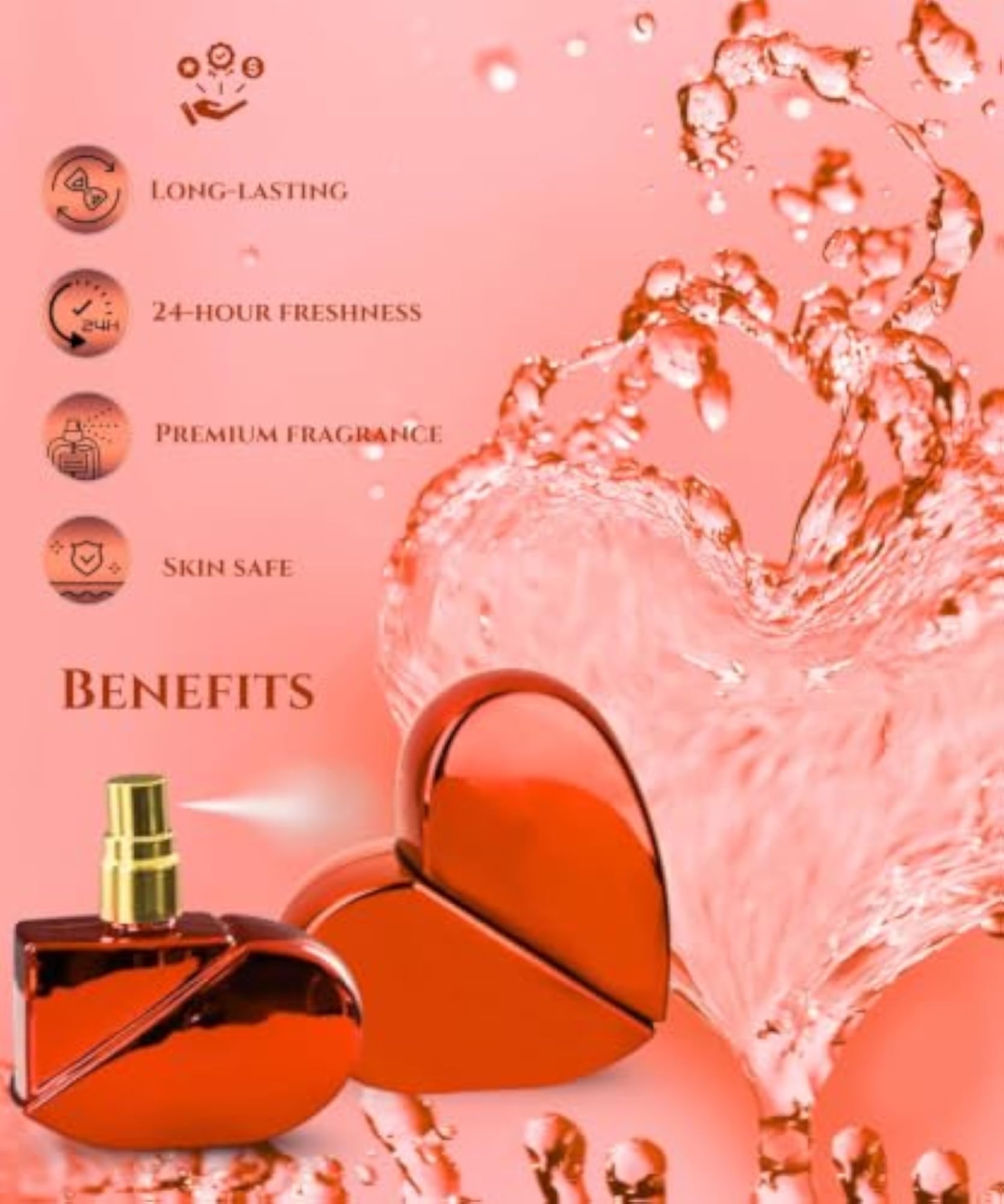 Heart Shape Non-Alcoholic Long-Lasting Perfume Spray