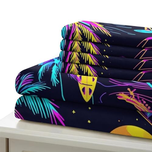 Housse de couette 3D microfibre parures de lit avec taie d'oreiller fermeture éclair King