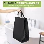 1 Pack Black Hanging Laundry Hamper，Laundry Hamper Bag with Handles - Image 7