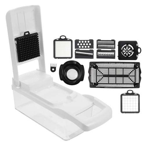 Cortadora multifuncional de alimentos y rallador 15 piezas blanco miniatura 1