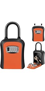 Amazon.co.jp: キーボックス 鍵 ボックス 南京錠 ロック ダイヤル式 4