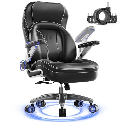 Big and Tall Office Chair, 600lbs Heavy Duty Desk Chair with 5D A...