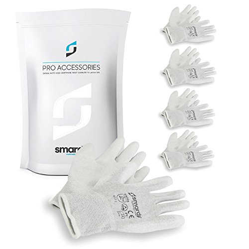 smardy 5 Paar antistatische ESD - Handschuhe | Touchscreen - fähig Größe 9 (L) | für bequemes Arbeiten und Reparaturen an sensiblen Geräten oder Elektronik Cover