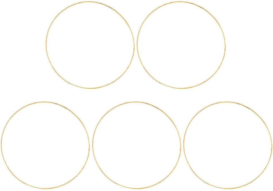 Toyvian Metal Dream Catcher Rings, 10 Pieces Macrame Hoops Ring Dreamcatchers Gold Macrame DIY for Floral Wreath Decoration Craft Centerpiece Table Decorations