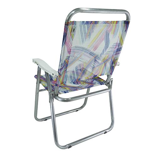 Cadeira Alumínio Reforçada Cancun Plus Colors Aquarela Zaka 120 Kg