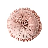 Matériau : l'oreiller rond est fabriqué en polyester (coton PP) et en velours. Confortable et doux pour la peau, et ne se décolore pas facilement.