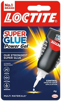 Loctite Super Glue Brush On, Superglue with Applicator Brush, 1 x 5 g & Super Glue Power Gel Control, Flexible Super Glue Gel, with Non-Drip Formula for Vertical Applications, Clear, 4g (Pack of 1)