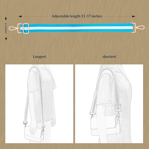 Image of chushui Woven Stripe Purse Straps,Replacement Crossbody Wide Shoulder Adjustable Strap for Bag Handbags