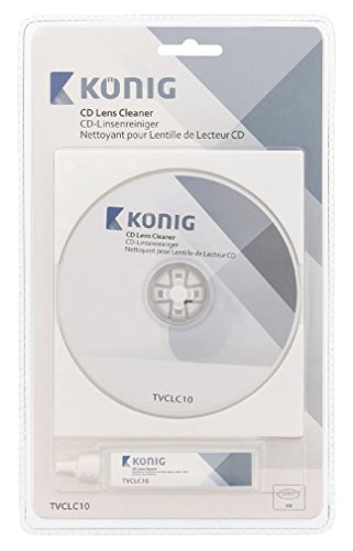 Reinigungs-CD König TVCLC10 CD-Linsenreiniger mit 20 ml Reinigungsflüssigkeit