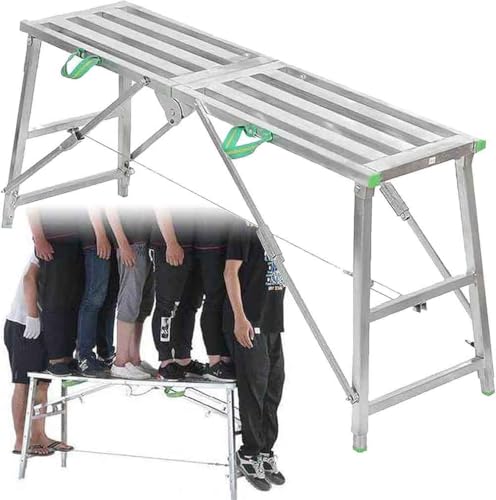 Tabouret plateforme de travail réglable échafaudage pliable 140x40