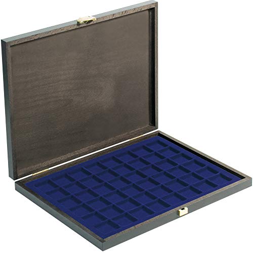 Coffret numismatique bois massif LINDNER rangement capsule champagne 30mm