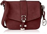  Tamaris Damen Vina Umhängetasche,Rot (Bordeaux Comb)),21x7.5x17