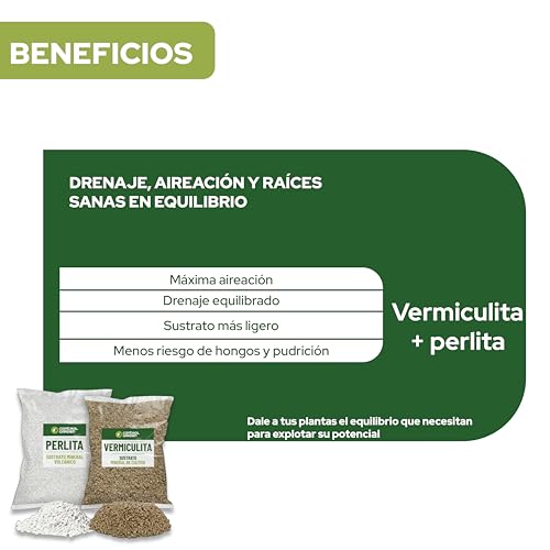 Miniatura 9 de Control Garden Pack Perlita 10l Vermiculita 10l Sustrato Para Plantas Y Cultivos Interior Y Exterior Fabricado En España