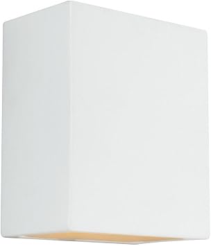 Generation Lighting 8304801EN3-714 Paintable Ceramic Sconces One Light Outdoor Wall Lantern, Unfinished Ceramic Finish, 1-Light, cETL Listed, Safety Rated for Wet Locations