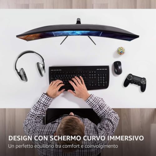 VX3218-PC-MHD - Gaming - monitor LED - curvo - 32"- 1920 x 1080 Full HD (1080p) @ 165 Hz - VA - 300 cd/m² - 4000:1-1 ms - 2xHDMI - Monitor - Immagine 1