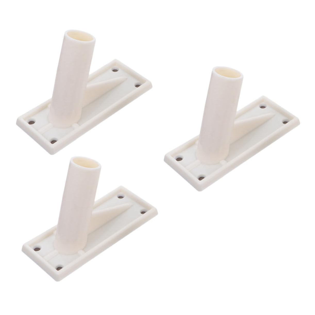 Holibanna Garden Decor 3 Pcs Self- adhesive Flag Pole Mounting Brackets Wall- mounted Holder Racks Outdoor Ornaments