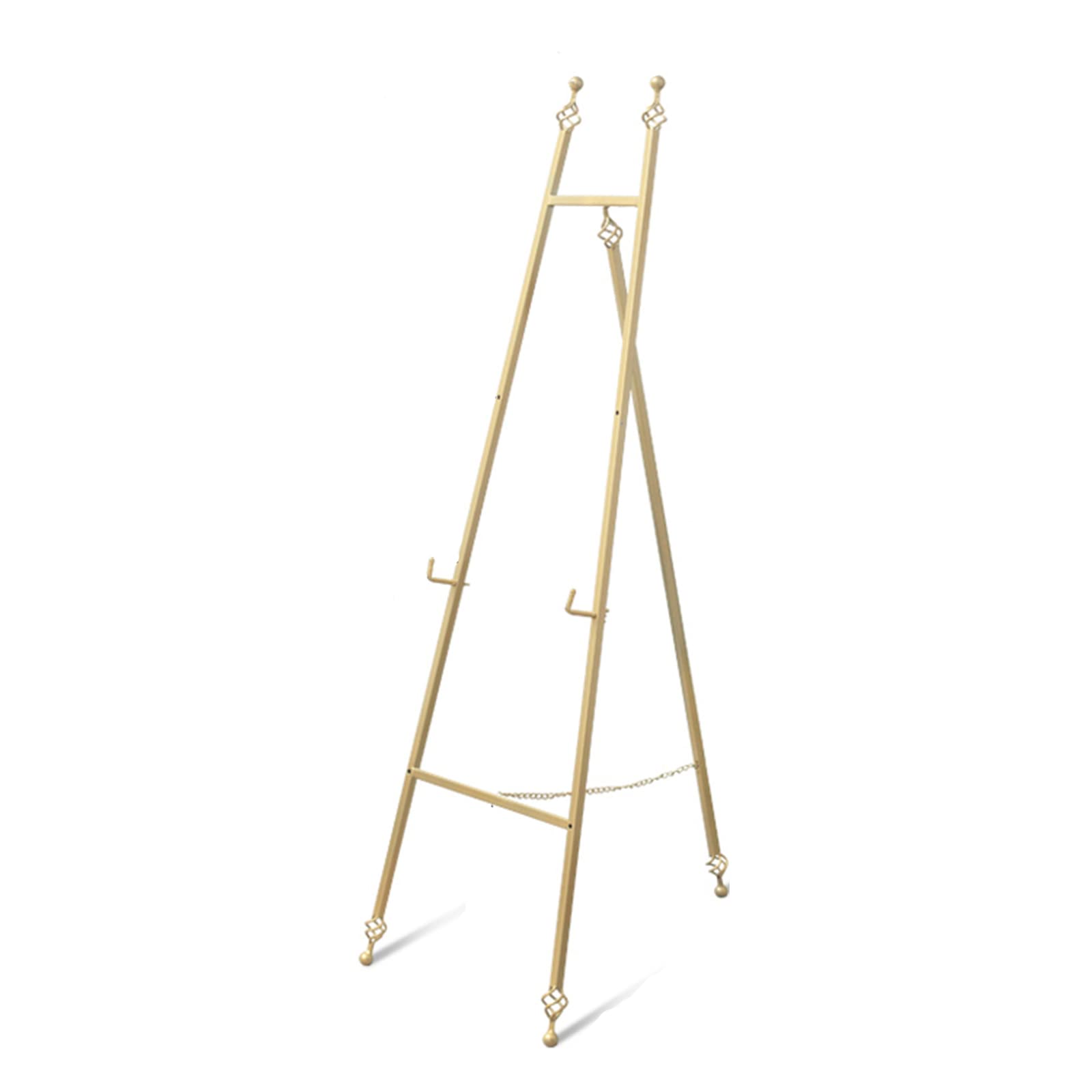 NGDFGR Easel Easel Stand,Ing And Drawing Easel,Poster Display Easel,Portable Tripod Easel,Easy Folding,Lightweight-120/150Cm Tall,Gold,